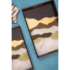 Set of Two Assorted Colour Rectangular Trays | Celina