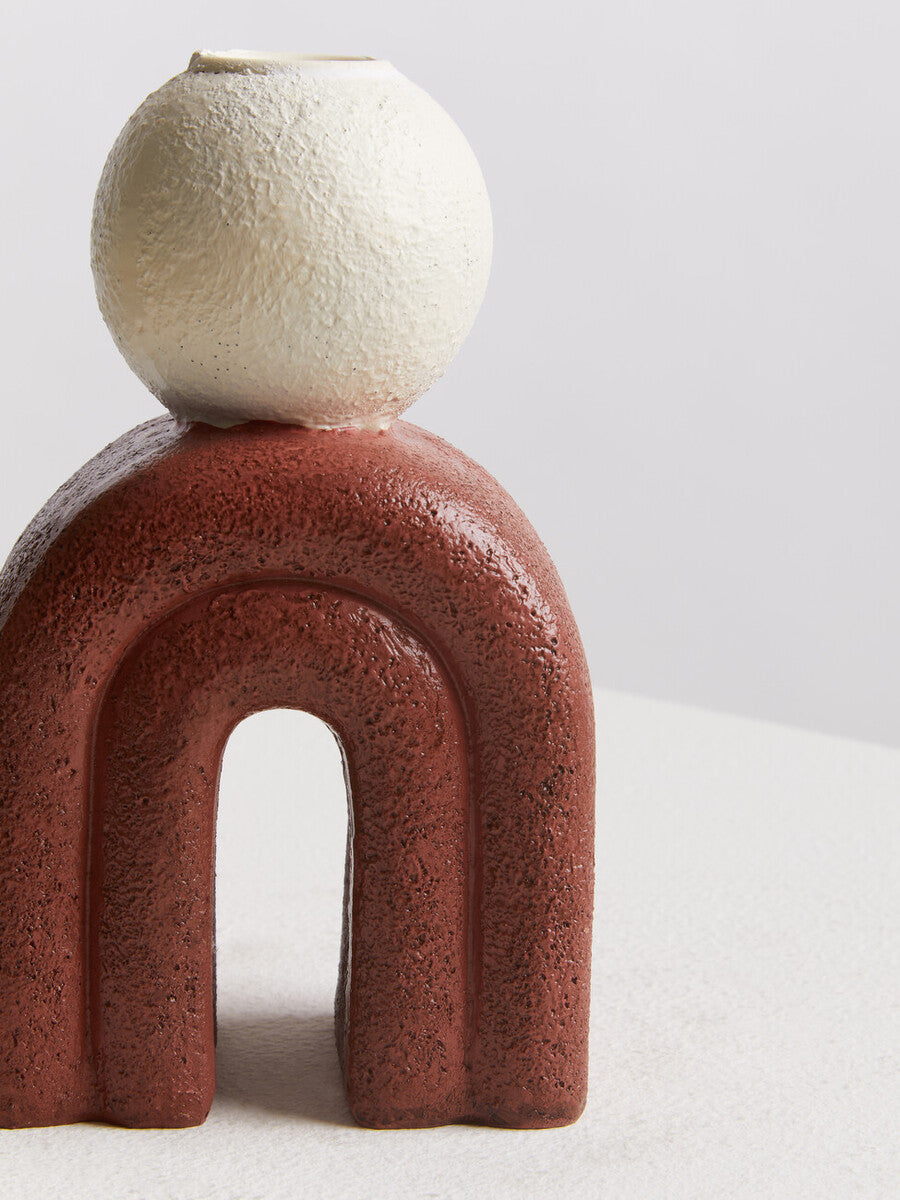 Candle Holder with Red Base | Utica