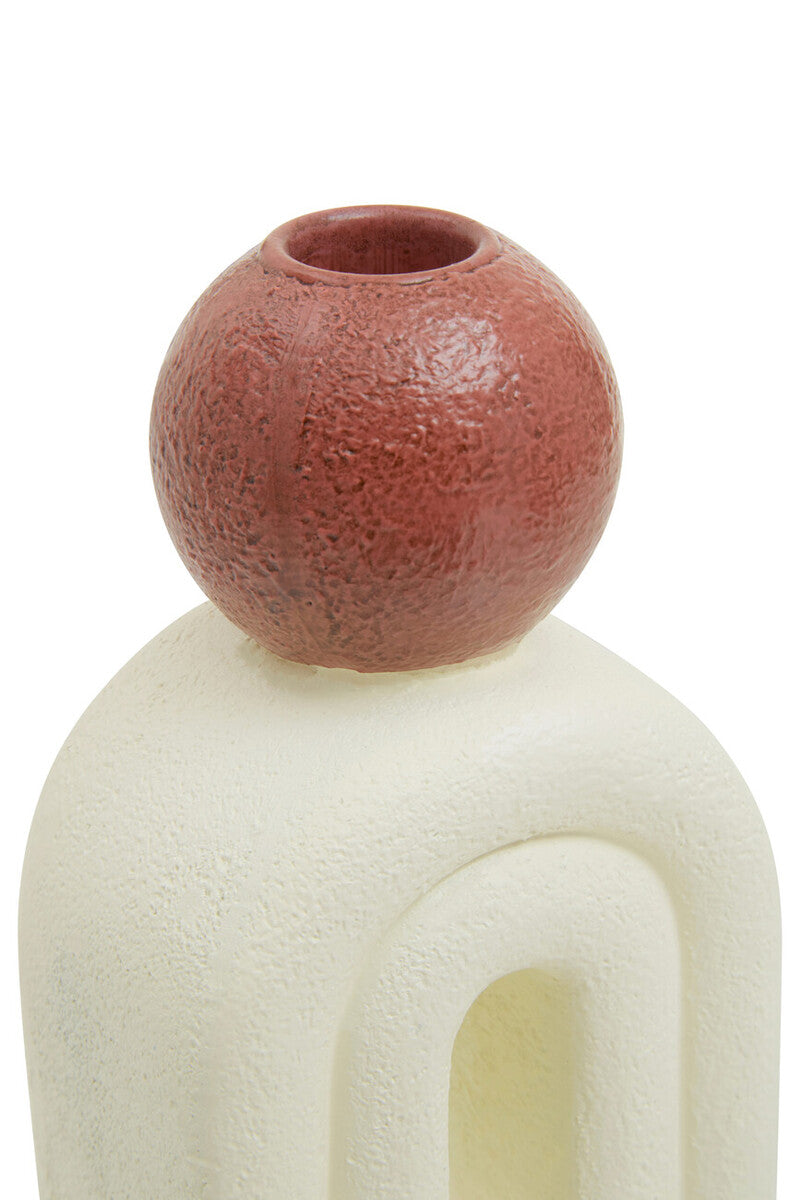 Utica Candle Holder With Cream Base