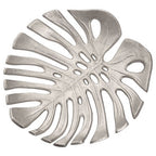 Monstera Small Silver Finish Leaf Dish | Prato