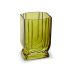 Small Olive Green Glass Vase | Edan