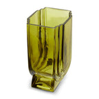 Small Olive Green Glass Vase | Edan