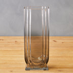Large Grey Ombre Glass Vase | Edan