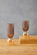 Large Amber and Brown Glass Vase | Esma