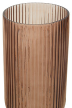 Esma Large Amber and Brown Glass Vase