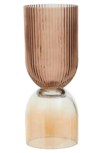 Small Amber and Brown Glass Vase | Esma