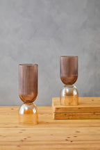 Small Amber and Brown Glass Vase | Esma