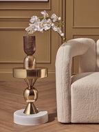 Small Amber and Brown Glass Vase | Esma
