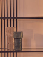 Small Ribbed Blue Glass Vase | Esma
