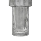 Large Ribbed Grey Glass Vase | Esma