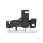 Large Assorted Colour Metal Sculpture on Marble Base | Simbolo