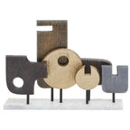 Large Assorted Colour Metal Sculpture on Marble Base | Simbolo