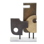 Large Assorted Colour Metal Sculpture on Marble Base | Simbolo