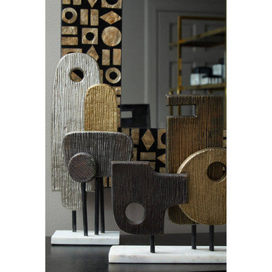 Small Assorted Colour Metal Sculpture on Marble Base | Simbolo