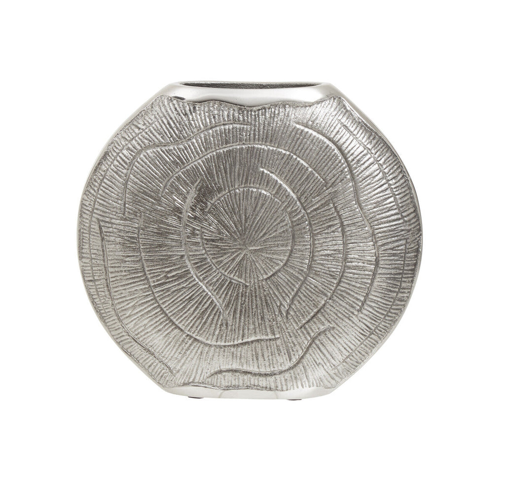 Silva Small Oak Effect Silver Finish Vase