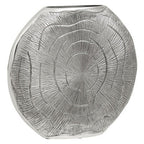 Large Oak Effect Silver Finish Vase | Silva
