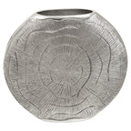 Large Oak Effect Silver Finish Vase | Silva