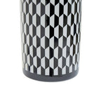 Small Black and White Geometric Print Ceramic Jar | Marlo