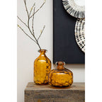 Amber Tall Glass Bottle Vase | Huda