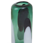 Large Green Glass Vase with Abstract Pattern | Hania