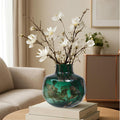 Green and Gold Small Glass Vase | Herbie