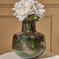 Green and Gold Large Glass Vase | Herbie