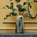Tall Glass Vase with Marbled Design | Hakan