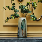 Tall Glass Vase with Marbled Design | Hakan