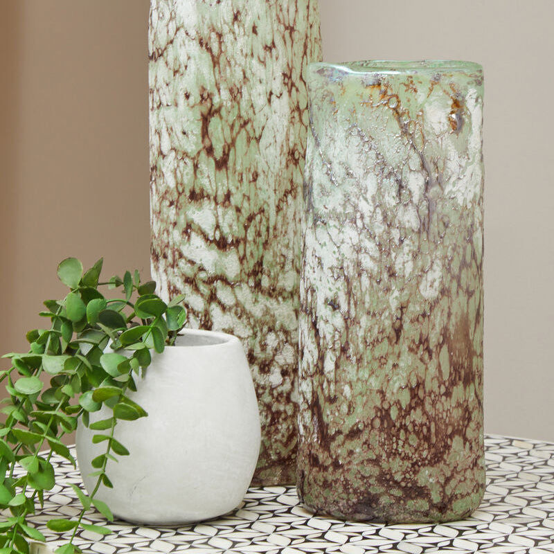 Small Glass Marble Effect Vase | Harri