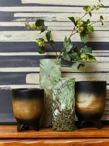 Large Glass Marble Effect Vase | Harri