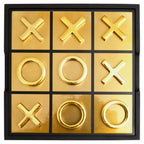 Black and Gold Aluminium Noughts and Crosses | Churchill Games
