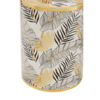 Doria Small Leaf Design Ceramic Jar