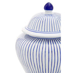 Small White and Blue Ceramic Jar | Damson