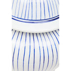 Large White and Blue Ceramic Jar | Damson