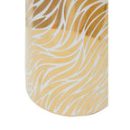 Large White and Gold Finish Ceramic Jar | Doria