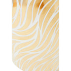 Large White and Gold Finish Ceramic Jar | Doria