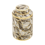 Doria Small Marble Effect Pattern Ceramic Jar