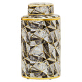 Doria Large Marble Effect Pattern Ceramic Jar