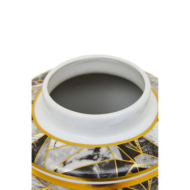 Doria Large Marble Effect Pattern Ceramic Jar