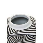 Small Black and White Ceramic Jar | Doria