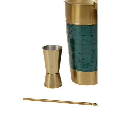 Green Enamel 4 Piece Cocktail Set | Carolina