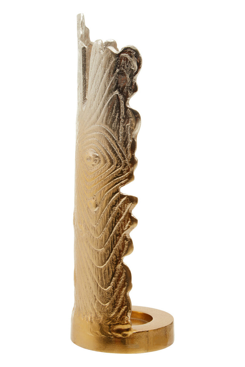 Small Ombre Silver and Gold Finish Candle Holder | Dion