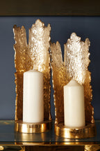 Small Ombre Silver and Gold Finish Candle Holder | Dion