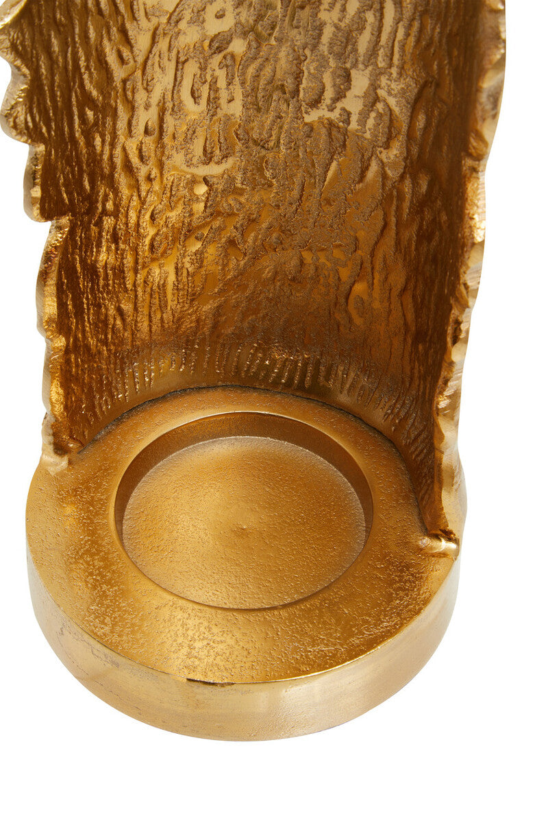 Large Ombre Silver and Gold Finish Candle Holder | Dion
