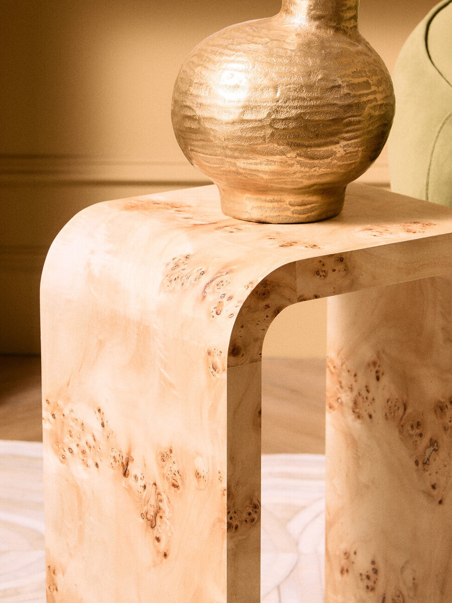 Deomali Small Abstract Gold Finish Vase