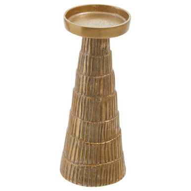 Large Gold Finish Candle Holder | Deomali