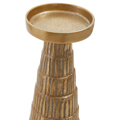 Large Gold Finish Candle Holder | Deomali