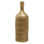 Small Gold Finish Bottle Vase | Deomali