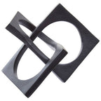 Black Finish Square Knot Sculpture | Prato