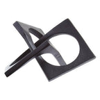 Black Finish Square Knot Sculpture | Prato